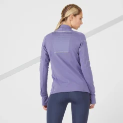 Camiseta Running Térmica Mujer Kiprun Warm Light Morada -Deporte Total Shop camiseta running termica mujer kiprun warm light morada 2