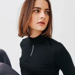 Kalenji Camiseta Térmica Running Mujer Negra -Deporte Total Shop camiseta termica running mujer negra 2