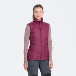 Chaleco Acolchado De Montaña Y Trekking Mujer Forclaz MT100 Negro -Deporte Total Shop chaleco acolchado de montaa y trekking mujer forclaz mt100 granate