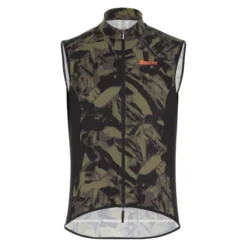 Santini Chaleco Antiviento Hombre Nebula Gravel Verde Militar