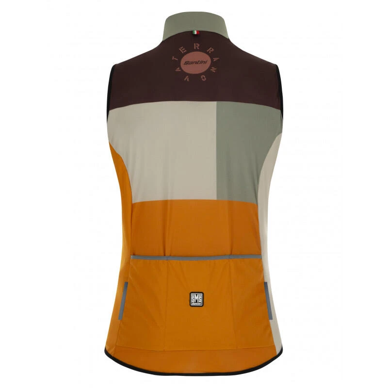 Santini Chaleco Antiviento Hombre Terranova Verde Militar 2 Santini Chaleco Antiviento Hombre Terranova Verde Militar - Imagen 2