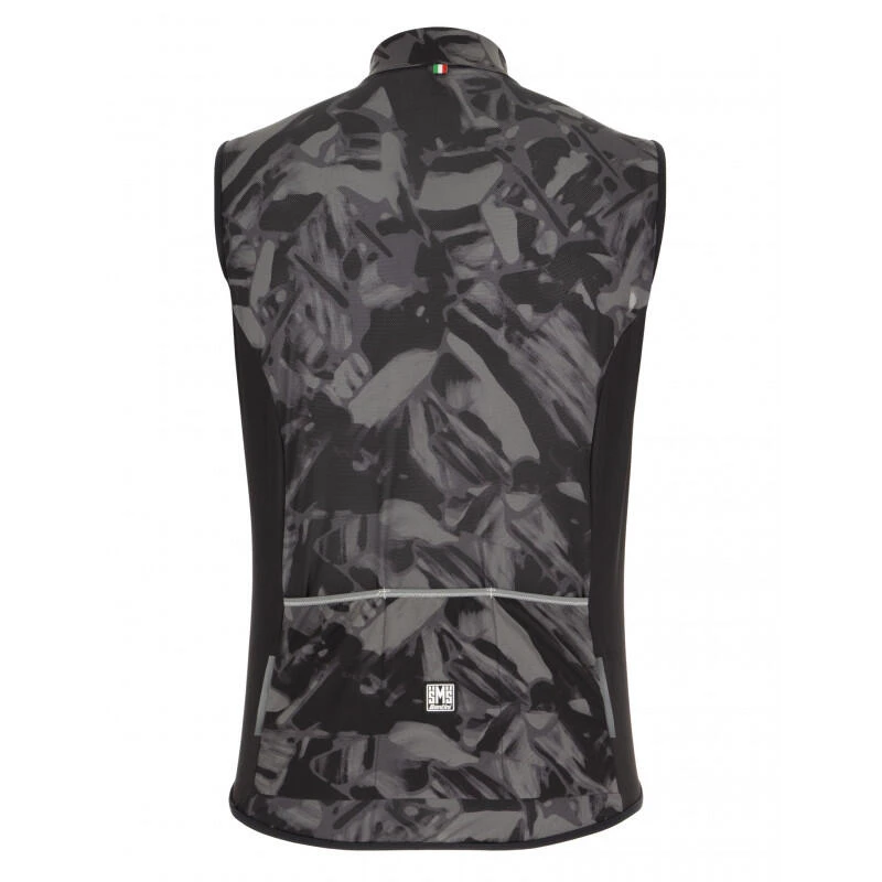 Santini Chaleco Antiviento Nebula Gravel Hombre Gris 2 Santini Chaleco Antiviento Nebula Gravel Hombre Gris - Imagen 2