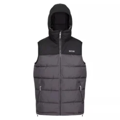 Regatta Chaleco Forro Polar Nevado Sin Mangas Para Hombre Negro, Gris Oscuro