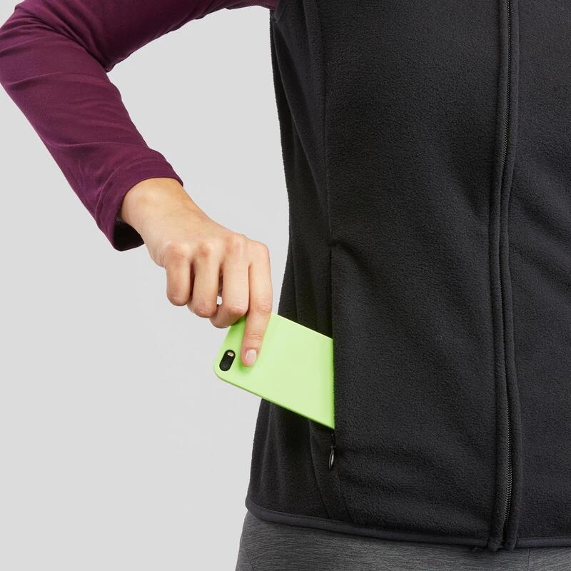 Chaleco Polar De Montaña Y Trekking Mujer Quechua MH120 Negro 5 Chaleco Polar De Montaña Y Trekking Mujer Quechua MH120 Negro - Imagen 5