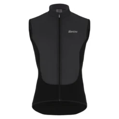Santini Chaleco Trail Ciclismo Antiviento Hombre B’Twin Negro