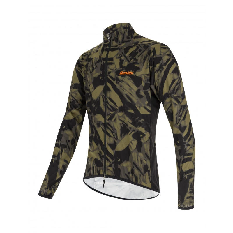 Santini Chaqueta Ciclismo Nebula Gravel Antiviento Hombre Verde Militar 3 Santini Chaqueta Ciclismo Nebula Gravel Antiviento Hombre Verde Militar - Imagen 3