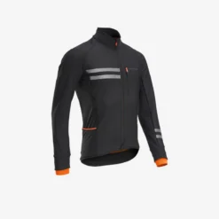 CHAQUETA DE CICLISMO INVIERNO HOMBRE TRIBAN RC 500 NEGRO