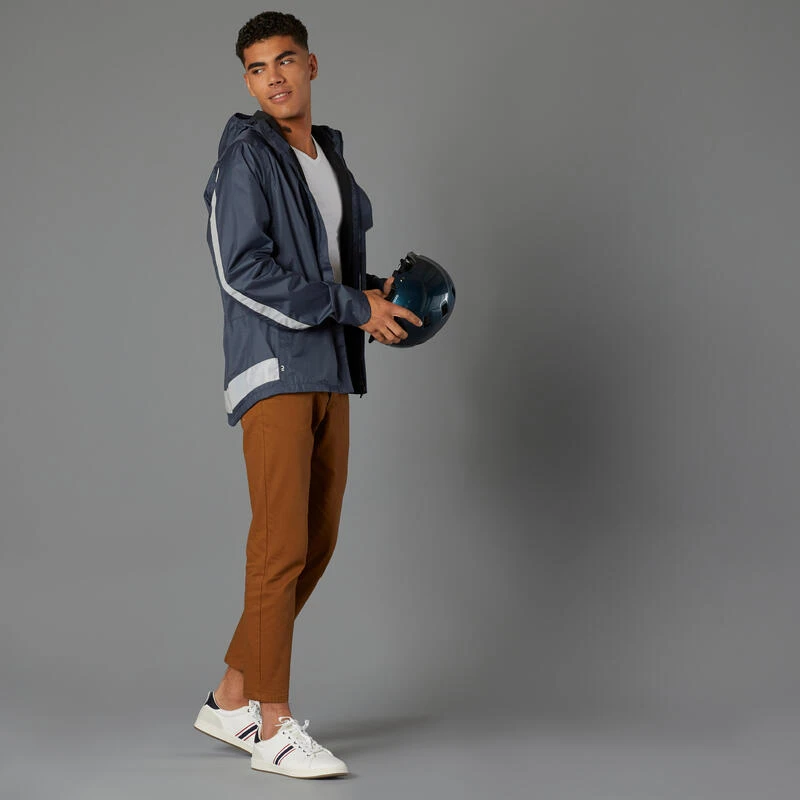 BTWIN CHAQUETA IMPERM CICLISMO URBANO 540 HOMBRE MARINO CERTIFICADA EPI VISIBILIDAD 3 BTWIN CHAQUETA IMPERM CICLISMO URBANO 540 HOMBRE MARINO CERTIFICADA EPI VISIBILIDAD - Imagen 3