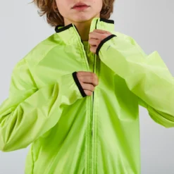 BTWIN Chaqueta Impermeable Ciclismo Niños 100 Amarillo -Deporte Total Shop chaqueta impermeable ciclismo nios 100 amarillo 4