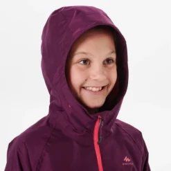 Chaqueta Impermeable De Montaña Trekking Niños 7-15 Años Quechua MH500 Violeta -Deporte Total Shop chaqueta impermeable de montaa trekking nios 7 15 aos quechua mh500 violeta 3
