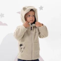 Chaqueta Polar Cálida De Montaña Y Trekking Niños 2-6 Años Quechua MH500 Beige