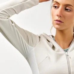 Chaqueta Polar De Montaña Y Trekking Con Capucha Mujer Quechua MH900 Blanco -Deporte Total Shop chaqueta polar de montaa y trekking con capucha mujer quechua mh900 blanco 4