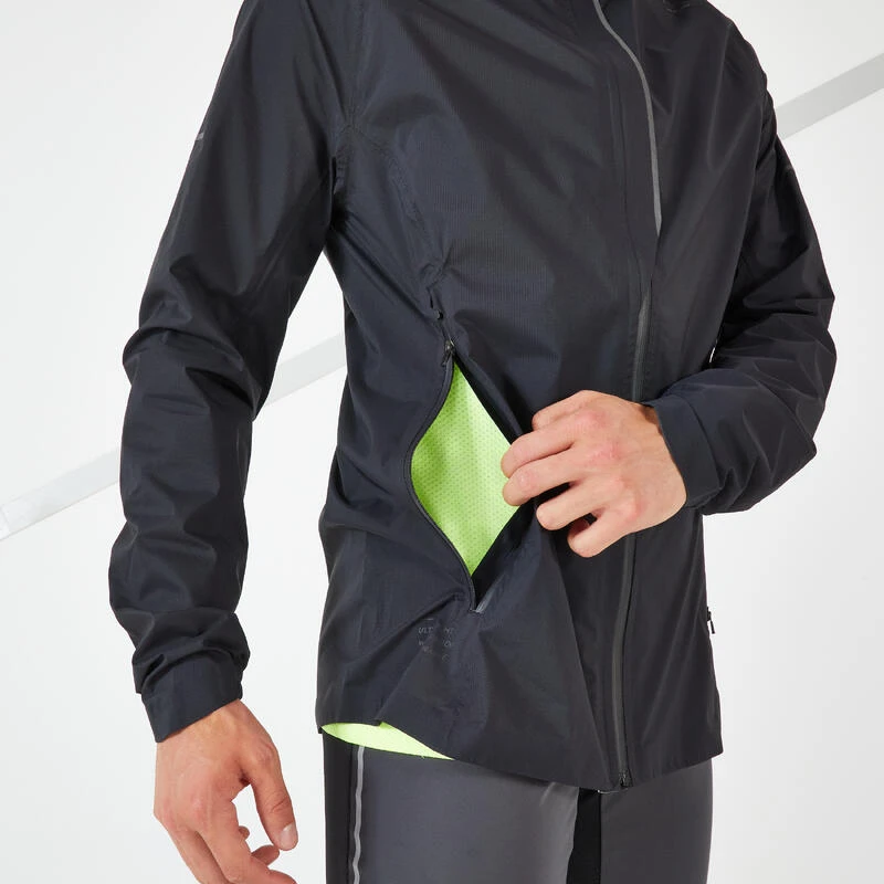 CHAQUETA RUNNING HOMBRE IMPERMEABLE CORTAVIENTO - KIPRUN RAIN+ NEGRO 4 CHAQUETA RUNNING HOMBRE IMPERMEABLE CORTAVIENTO - KIPRUN RAIN+ NEGRO - Imagen 4