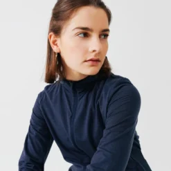 Kalenji Chaqueta Running Mujer Capucha Warm Azul Oscuro -Deporte Total Shop chaqueta running mujer capucha warm azul oscuro 3