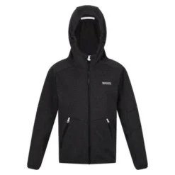 Regatta Chaqueta Softshell Maxwell Jaspeada Para Niños/Niñas Negro