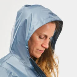 Chubasquero Impermeable De Montaña Y Trekking Mujer Quechua Raincut Azul -Deporte Total Shop chubasquero impermeable de montaa y trekking mujer quechua raincut azul 4