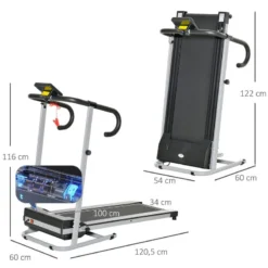 Cinta De Correr HOMCOM Negro Y Gris 120,5x60x116 Cm 5 Cinta De Correr HOMCOM Negro Y Gris 120,5x60x116 Cm -Deporte Total Shop cinta de correr homcom negro y gris 1205x60x116 cm 2