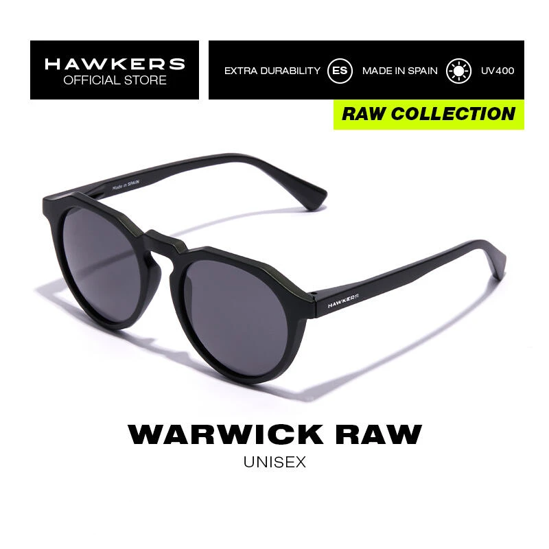 HAWKERS Gafas De Sol Para Hombre Y Mujer BLACK DARK - WARWICK RAW 1 HAWKERS Gafas De Sol Para Hombre Y Mujer BLACK DARK - WARWICK RAW
