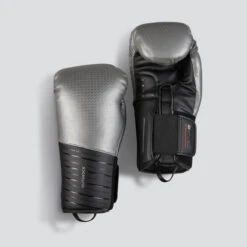 Guantes Boxeo Sparring Outshock 900 Negro/plata