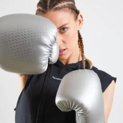 Guantes Boxeo Sparring Outshock 900 Negro/plata -Deporte Total Shop guantes boxeo sparring outshock 900 negroplata 4