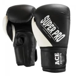 Guantes De Boxeo - Ace - En Blanco Y Negro