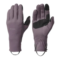 Guantes De Montaña Y Trekking Táctiles Adulto Forclaz MT500 Gris