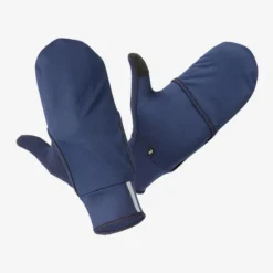 Kalenji Guantes Running Evolutiv Azul Marino Manoplas Integradas