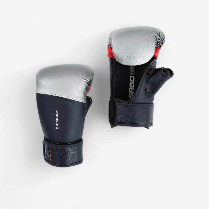 Guantes Saco Boxeo Outshock 500 Negro/plata 1 Guantes Saco Boxeo Outshock 500 Negro/plata