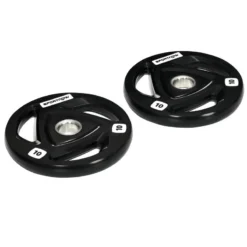 Juego De 2 Discos De Pesas Olímpicas 10 Kg SPORTNOW Ø32x4 Cm Negro