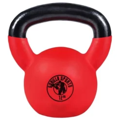 Kettlebell Gorilla Sports Hierro Fundido Negro/Rojo
