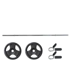 Kit Barra De Musculación + Discos 46 KG ( 25mm) VIMAS SPORT