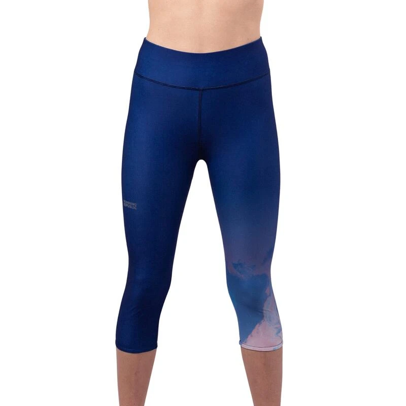 Leggings Running Corto De Poliéster Reciclado Para Mujer TRR Azul 2 Leggings Running Corto De Poliéster Reciclado Para Mujer TRR Azul - Imagen 2