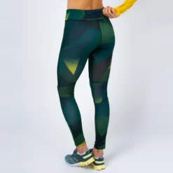 Leggings Running Largos De Poliéster Reciclado Para Mujer TRR Geo Verde -Deporte Total Shop leggings running largos de poliester reciclado para mujer trr geo verde 3