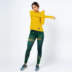 Leggings Running Largos De Poliéster Reciclado Para Mujer TRR Geo Verde -Deporte Total Shop leggings running largos de poliester reciclado para mujer trr geo verde 4