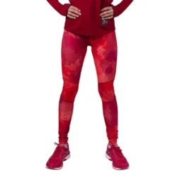 Leggings Running Largos De Poliéster Reciclado Para Mujer TRR Rojo