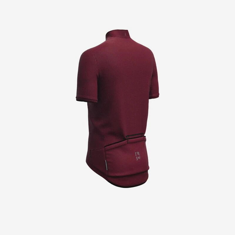 Maillot Ciclismo Carretera RC500 Hombre Burdeos Manga Corta Verano 2 Maillot Ciclismo Carretera RC500 Hombre Burdeos Manga Corta Verano - Imagen 2