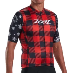 Maillot Ciclismo Manga Corta Hombre ZOOT LTD PEACE LOVE ALOHA Rojo Negro
