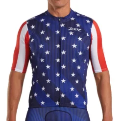 Maillot Ciclismo Manga Corta Hombre ZOOT LTD STARS&STRIPES Azul Estrellas