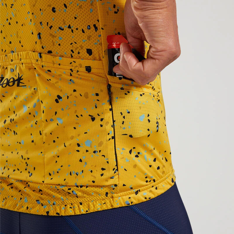 Maillot Ciclismo Manga Corta Hombre ZOOT RECON CYCLE-SULPHER Amarillo 4 Maillot Ciclismo Manga Corta Hombre ZOOT RECON CYCLE-SULPHER Amarillo - Imagen 4