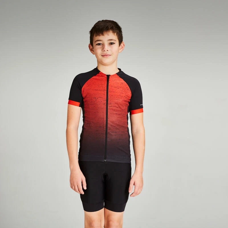 Maillot Ciclismo Manga Corta Niños Btwin 900 Negro Y Rojo 2 Maillot Ciclismo Manga Corta Niños Btwin 900 Negro Y Rojo - Imagen 2