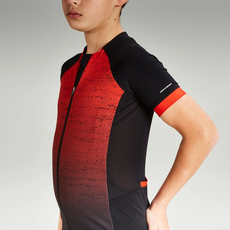 Maillot Ciclismo Manga Corta Niños Btwin 900 Negro Y Rojo 3 Maillot Ciclismo Manga Corta Niños Btwin 900 Negro Y Rojo - Imagen 3