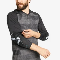 Maillot Ciclismo MTB Manga Corta Hombre Rockrider Feel AM Negro