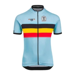Bioracer Maillot Ciclismo Para Niños - Azul - Equipo Oficial De Bélgica (2023)