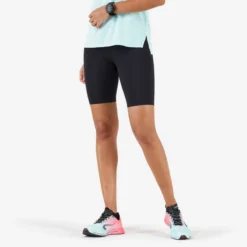 Mallas Short Mujer Cortas Running Kiprun Support Negro