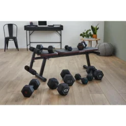 Mancuerna 20 Kg Hexagonal Dumbbell Musculación Cross Training Corength -Deporte Total Shop mancuerna 20 kg hexagonal dumbbell musculacion cross training corength 2