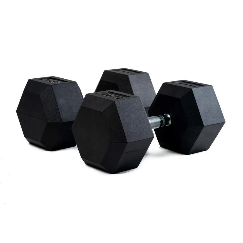 BODYTONE Mancuernas De Goma Hexagonales Profesionales 35Kg 2 BODYTONE Mancuernas De Goma Hexagonales Profesionales 35Kg - Imagen 2