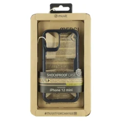 Muvit For Change Funda Apple IPhone 12 Mini Shockproof 2m Transparente/negra