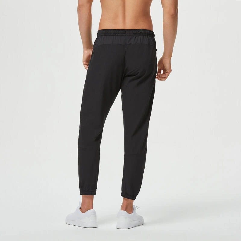 Pantalón Chándal Hombre Fitness Domyos FIT 500 Negro 2 Pantalón Chándal Hombre Fitness Domyos FIT 500 Negro - Imagen 2