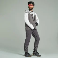 Pantalón Ciclismo All Mountain Largo De Hombre Rockrider Gris