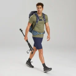 Pantalón Corto De Montaña Y Trekking Hombre Quechua MH100 Azul -Deporte Total Shop pantalon corto de montaa y trekking hombre quechua mh100 azul 3